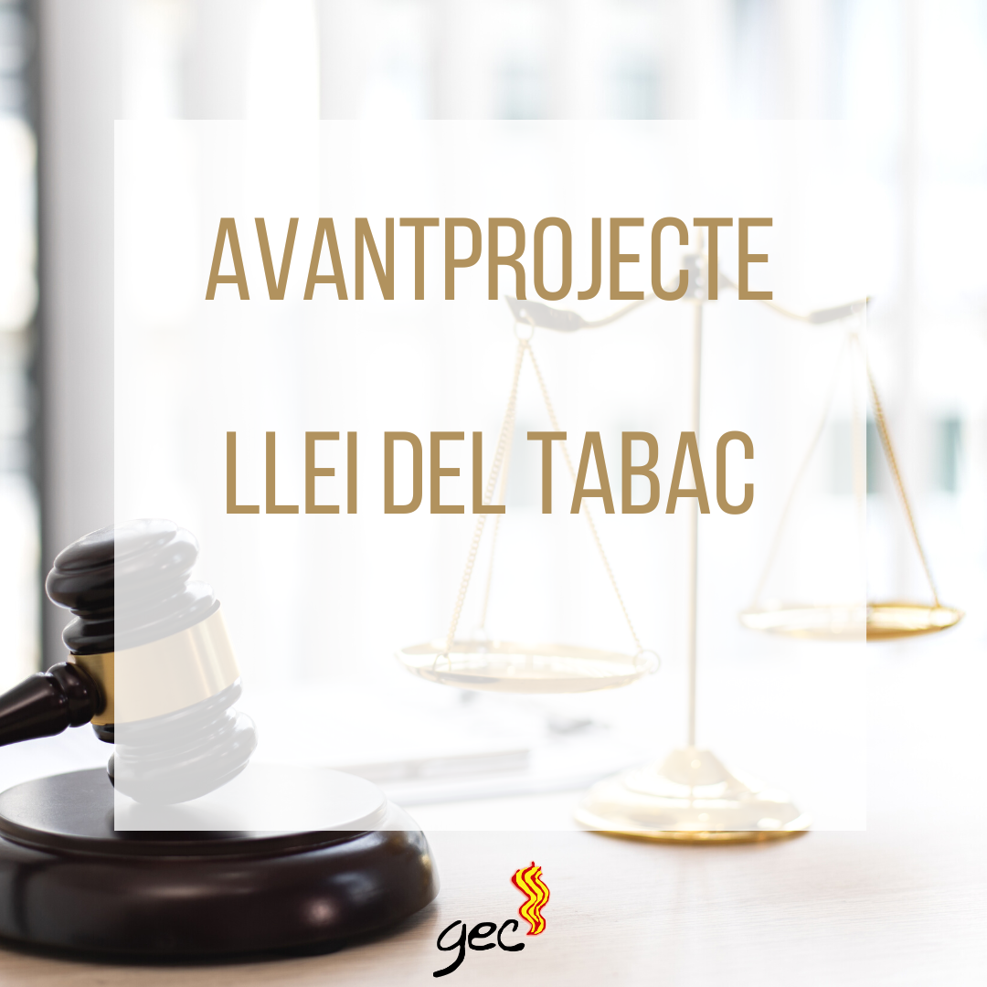 Avantprojecte Llei Tabac Avantprojecte Llei Tabac