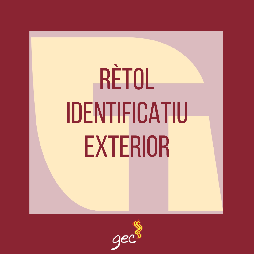 Rètol identificatiu exterior