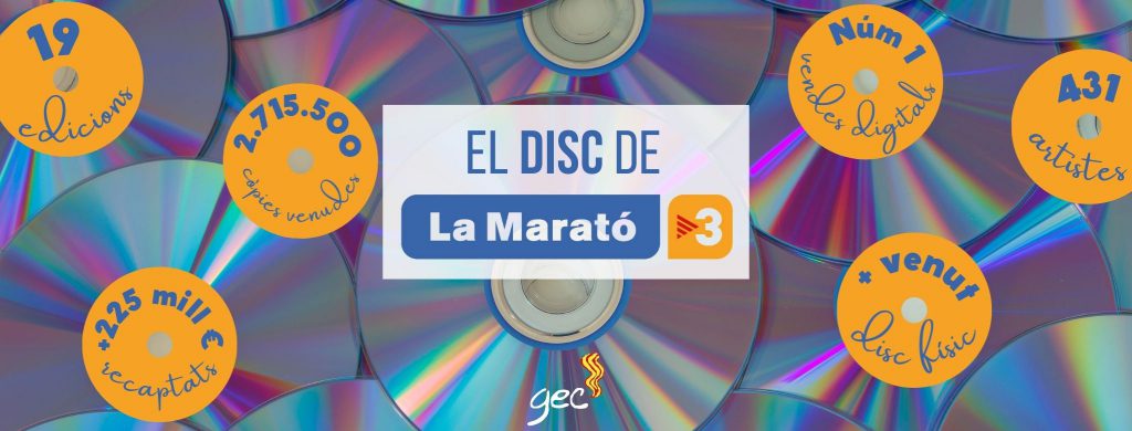 Disc Marato 2 1024x390 - Ven el DISC de la MARATÓ de TV3 al teu ESTANC